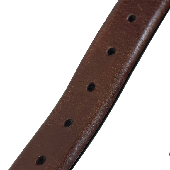 Tommy Bahama Mens Brown Genuine Leather Woven Belt Silver Buckle Size 36 - Picture 12 of 13